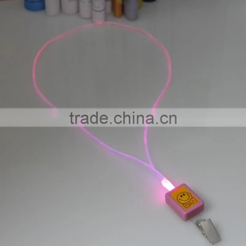 Cheap design your own flashing lumious lanyard