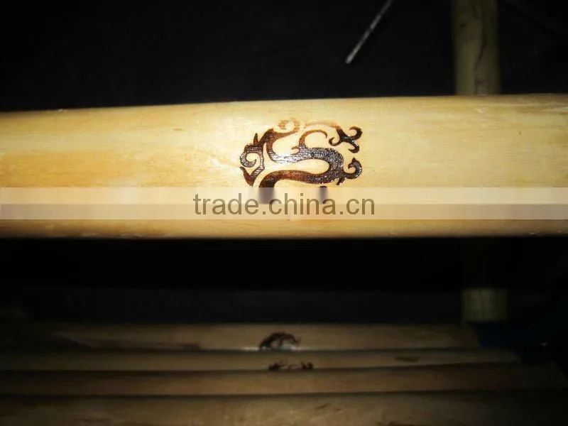 shovel with stamped logo wood handle
