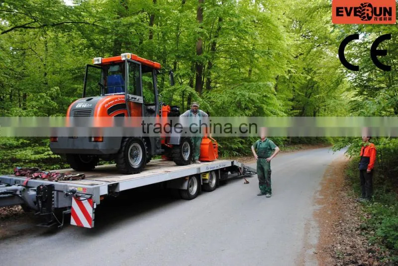 Everun ER08 hydraulic driving small wheel loader zl08 CE certificated with standard bucket