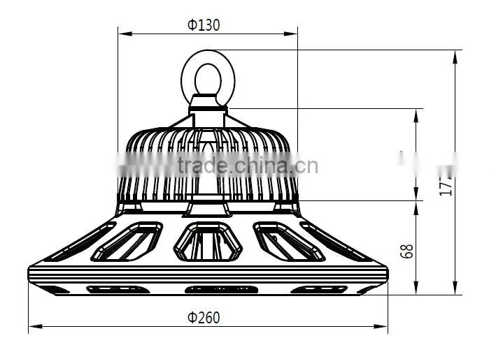 VMT new design cheap 100w 160w 240w UFO high bay light housing with round driver box