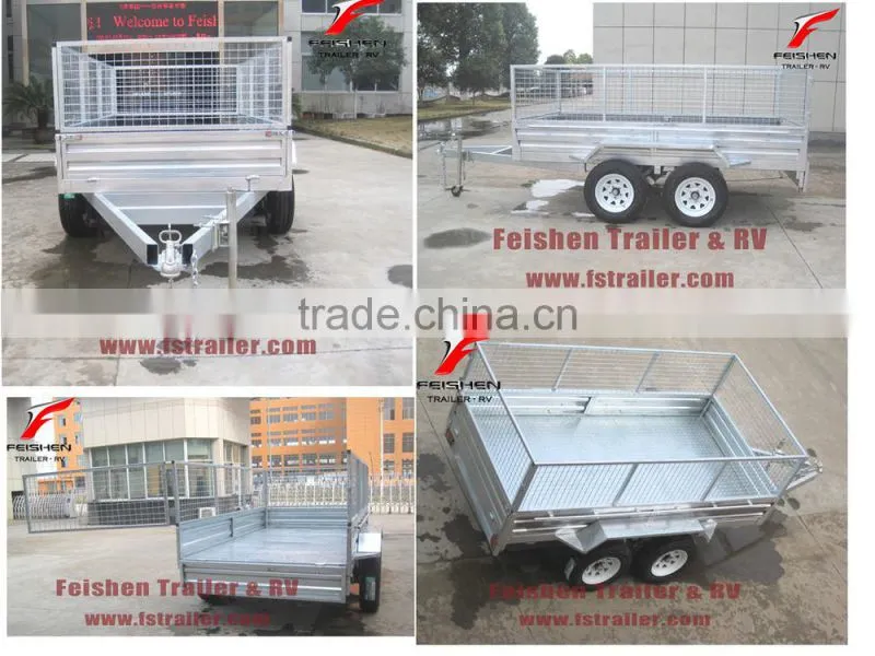 Hot dipped galvanized tandem cage trailer