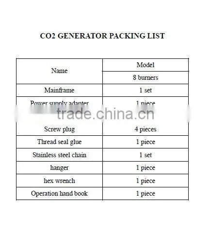 Natural Gas 8 burners CO2 Generator