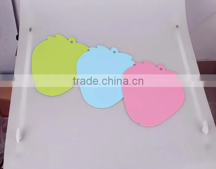 Home used strawberry shaped soft EVA material non-toxic three solid fresh color high toughness high desity cup coaster board