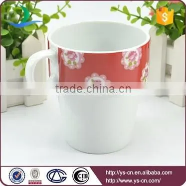Manufacturer wholesale flower decal ceramic mug cup