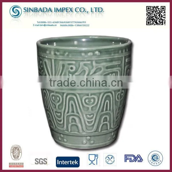 Factory price ceramic flower pot, flower pot painting designs