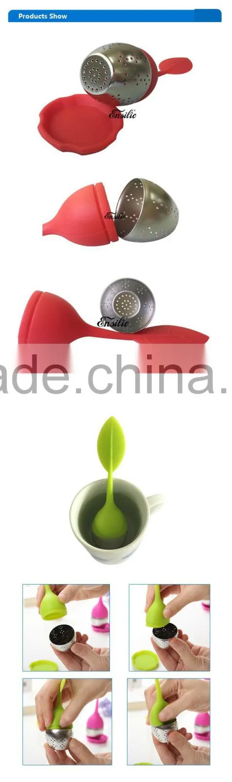 Hot Sale New Design leaf Shape Silicone tea infuser