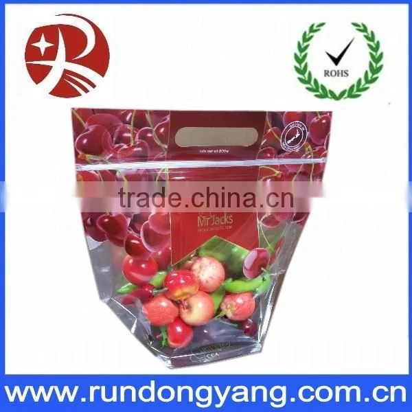 hot sale plastic stand up pouch slider zip lock fruit packing bag