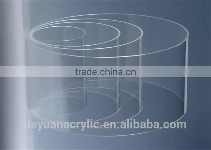 large diameter acrylic tube/hollow acrylic tube