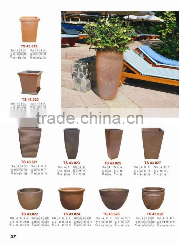 Vietnam Ceramic Outdoor Rustic flower pots
