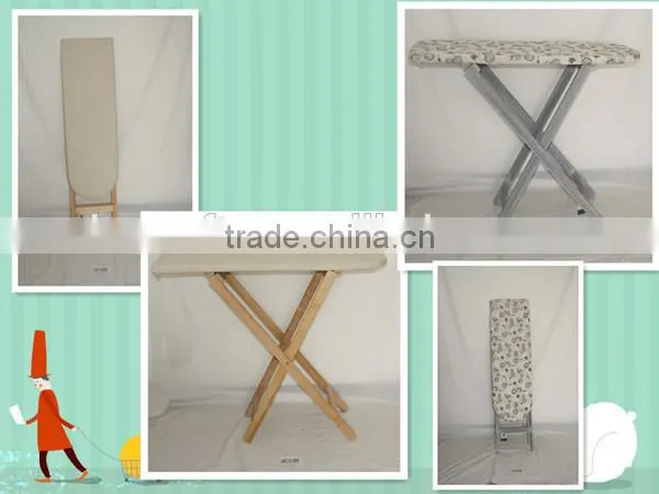 Brown Pine Frame Folding Wooden Ironing Board Made In Cao County Haixin
