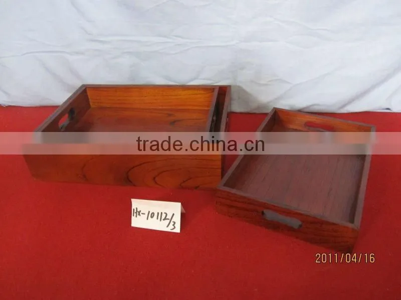 storage carbonize wooden tray ,wooden plate for sale