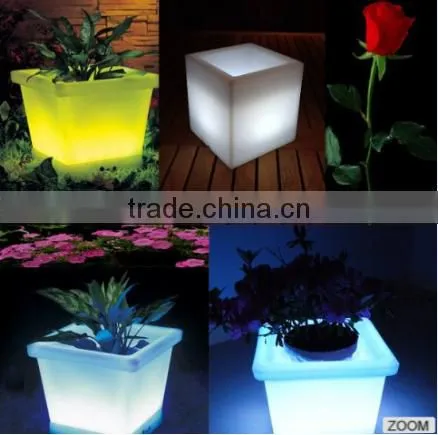 Outdoor and Indoor Plastic Rechargeable Illuminated LED Bar Counter / Moden waterproof led stool