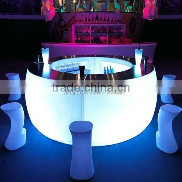 Newly design and beautiful led colforful lighting salon reception bar counter
