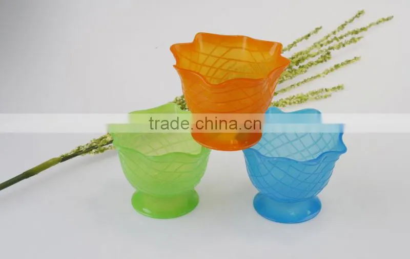 Colorful Ice Cream Bowl with Spoon Set airline plastic cutlery set
