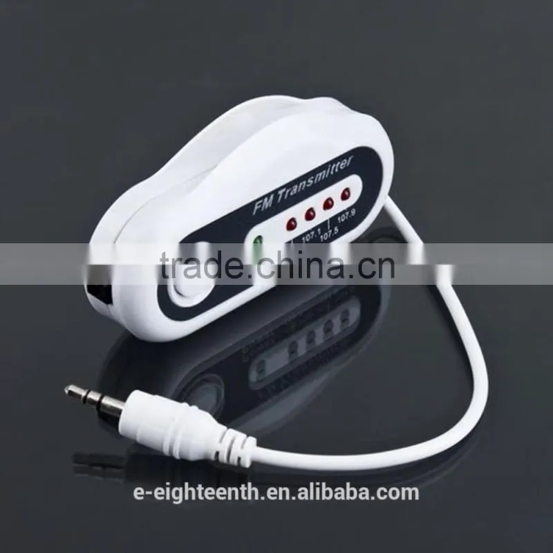 4 Channel Wireless Audio FM Transmitter Car Charger for Pod MP3 MP4 FO
