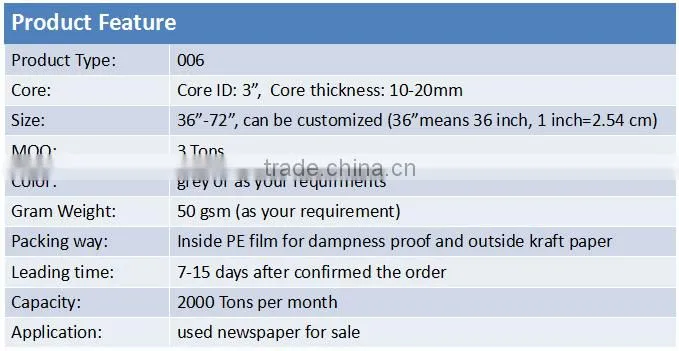 50g stocklot newsprint paper