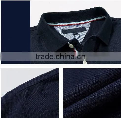 2016 new design turndown collar anti-UV quick dry shirt plain color man polo t-shirt