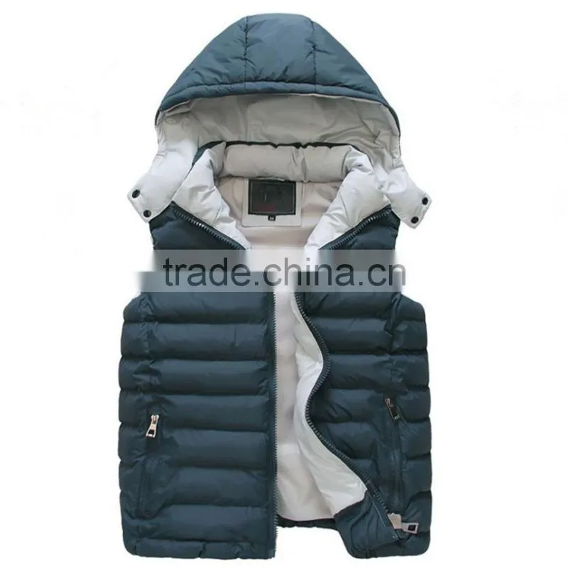 Warm mens winter padded vest