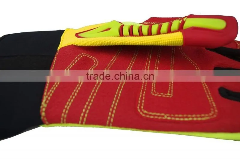 CE 4132 rigging working oil and gas high impact protective work gloves