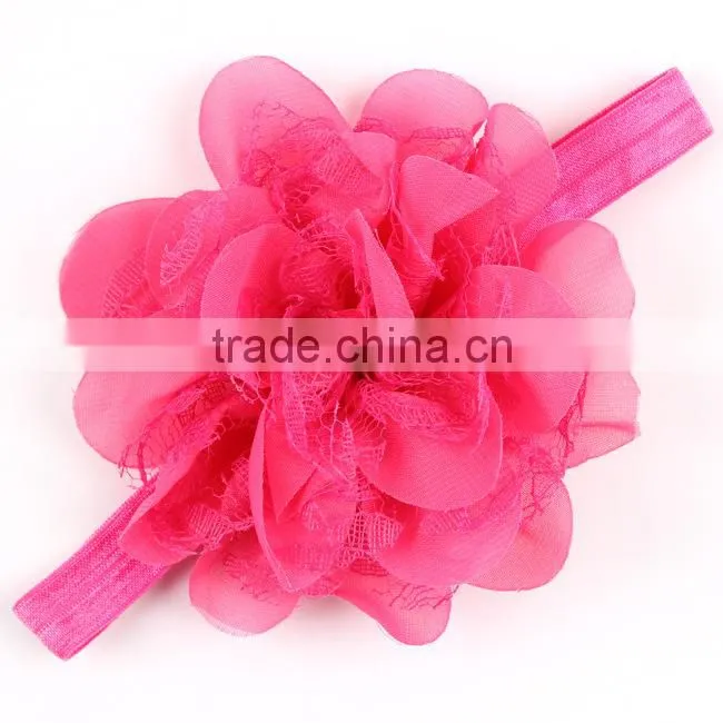 YA-04 2015 sales hot lace chiffon flower children's hair band