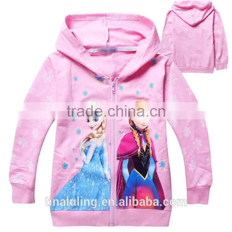 Fashion children clothing new arrival girls and boys hoodies with zipper sweatshirts