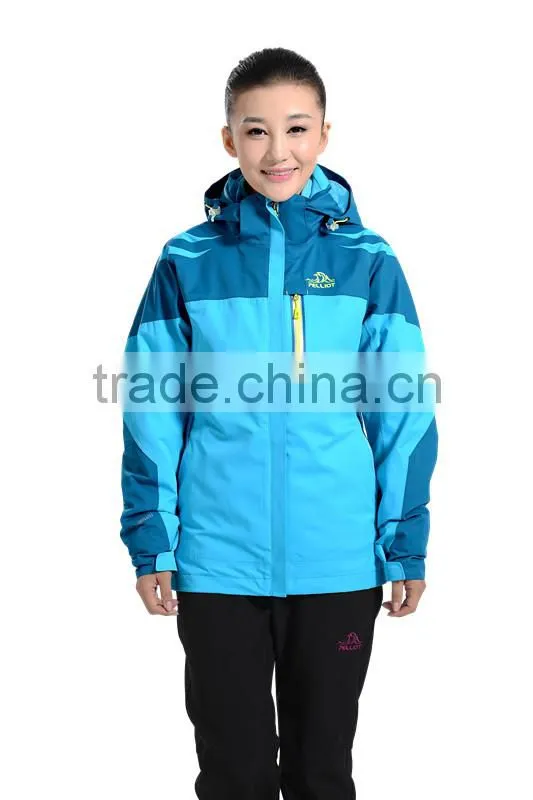 Ladies sport jacket sportswear china 3 in 1 waterproof clothing outdoor jacket