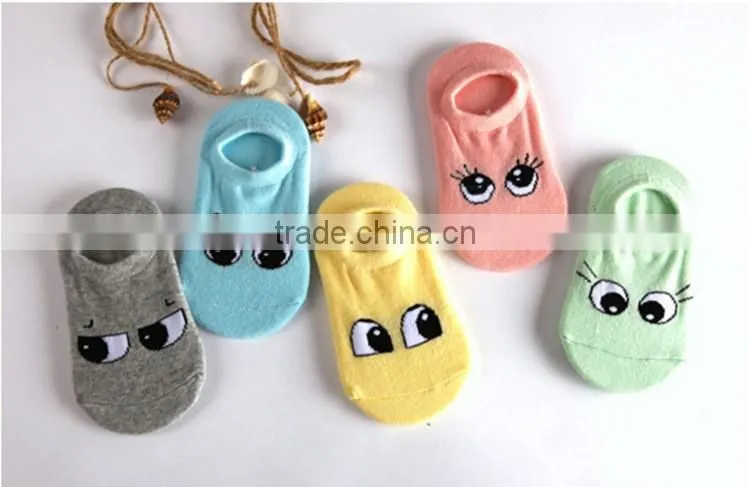 Top Selling for Baby Kids Small Infant Socks Big eyes antiskid Cotton children Socks Cartoon Socks