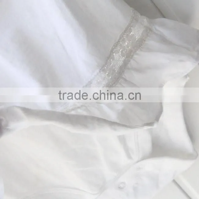Natural White Organic Cotton Girls Baby Bodysuits