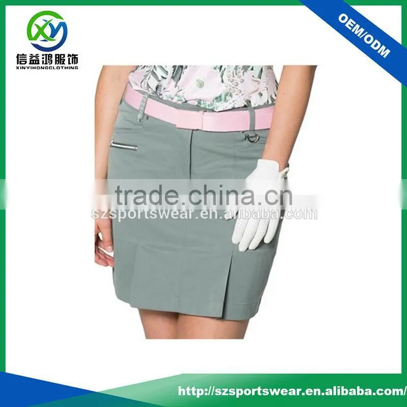 2016 high quality classic style customize ladies golf skirts, golf skorts