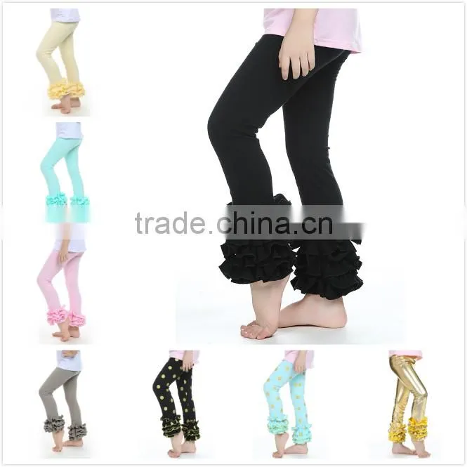 Best Selling 2015 Child Stretch Fluorescent Sequins Baby Child Pants