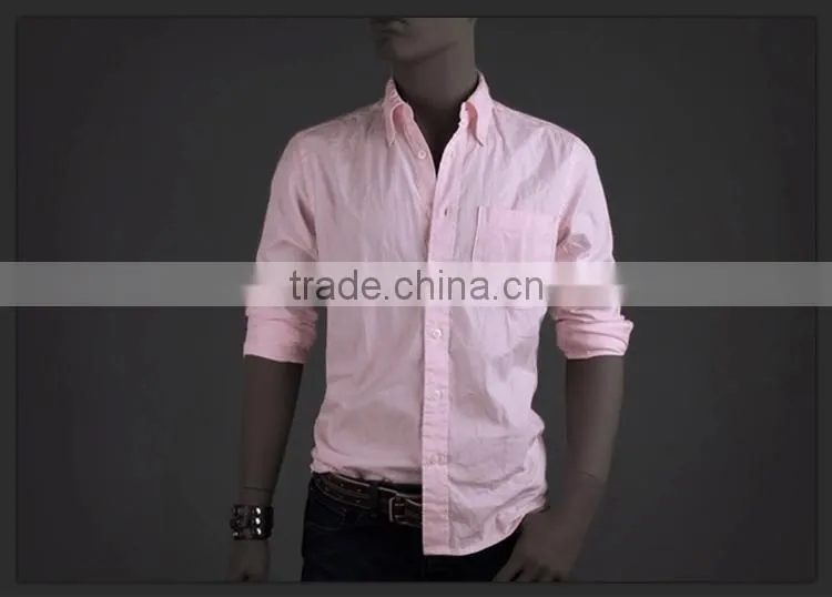 Latest fashion custom pure color washing oxford mens dress shirts