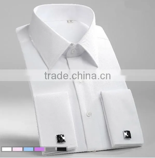2014 Mens Slim fit Dress long Sleeve solid color Shirts Mens dress shirts