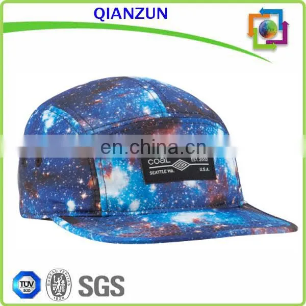 Latest Customized 5 Panel Jocky Cap All Over Digital Printing Silk Lining Nylon