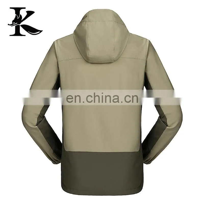 Wholesale outdoor mens hooded softshell jacket