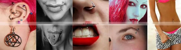 Rainbow pentagram wholesale false plug piericngs fake taper cheap jewelry stainless steel body jewelry China