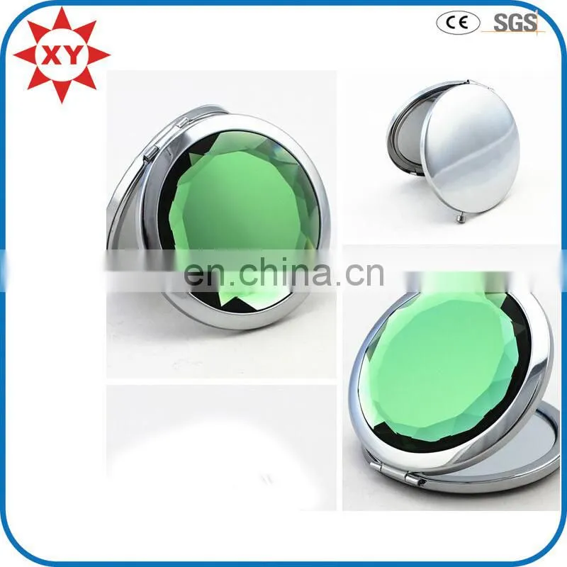 Ceramic painting mirror with metal circular border