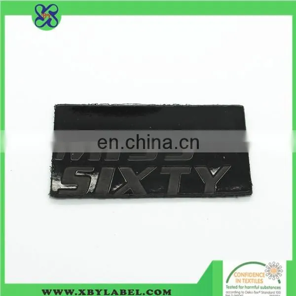 High quality leather label / pu leather logo for hangbags