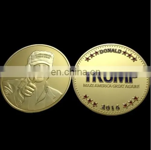 custom trump portrait gold commemorative coins donald head photo embossed metal bulk wholesale coins for gifts