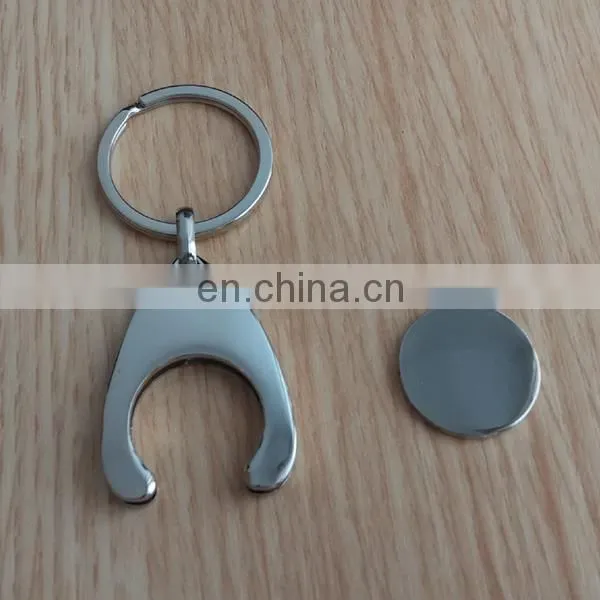 keychain custom logo pound size coin holder