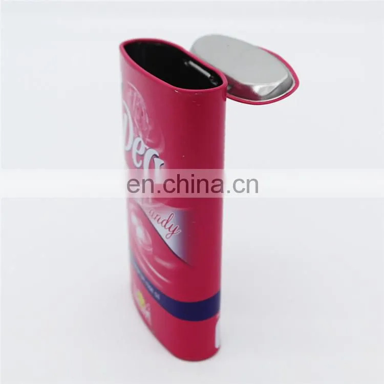 Food grade chocolate/mint candy packaging metal tin can with Airtight Lip