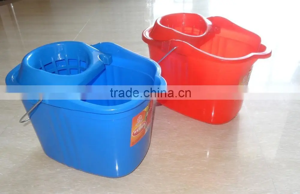 Cheap price plastic cleaning mop bucket with wringer and wheels