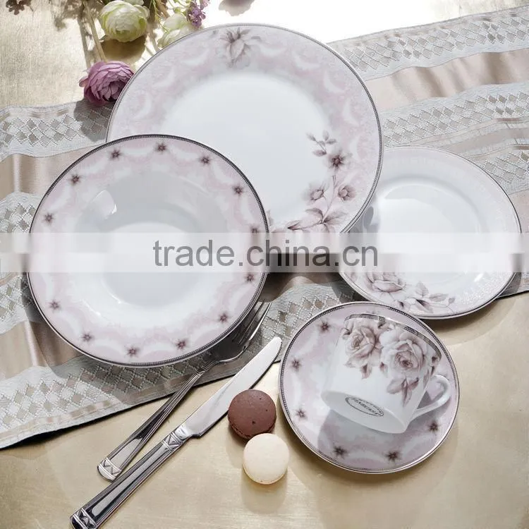 tangshan bone china porcelain dinnerset with ring decal