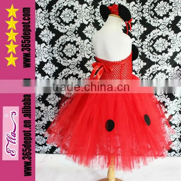 Red Fashion Baby Girls' Mini Birthday Party Summer Long Tutu Dress For 1-13year