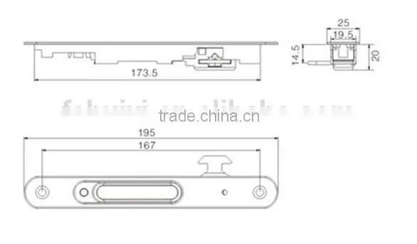 TS005 door handle parts for sliding doors