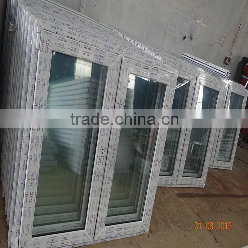 UPVC window grills design for sliding windows,PVC sliding glass window