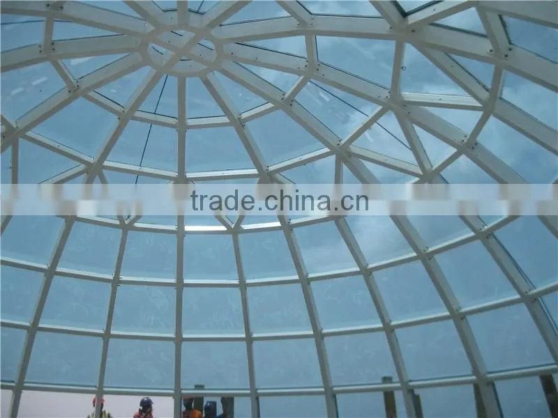 Free design dome space frame glass roof conference hall