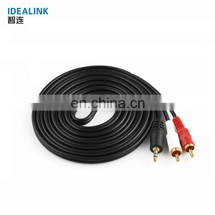 Low price to 2 rca audio cable 3.5mm output cable rca video audio cable