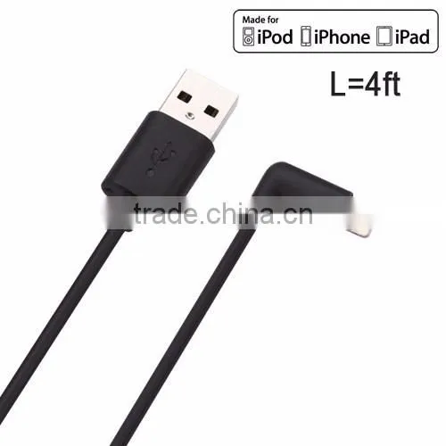 Right Angle 90 Degree 8pin usb cable C48 Connector 3.3ft 1m 0.5m MFi Certified