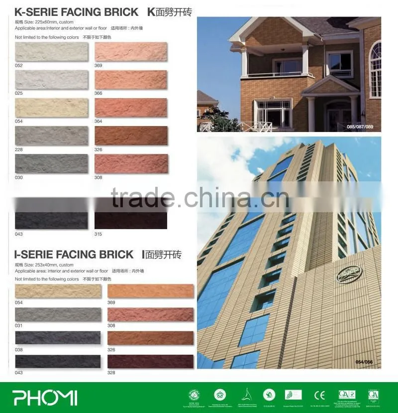 Flexible clay new arrival modern house design Wall Usage Clay Bricks