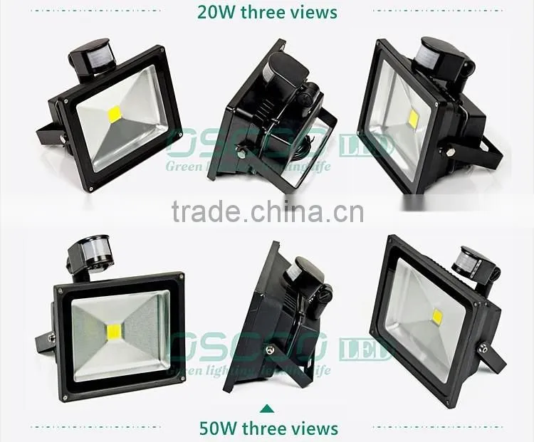 Outdoor IP65 IR/RF RGB PIR Motion Sensor Security LED Floodlight 10W
